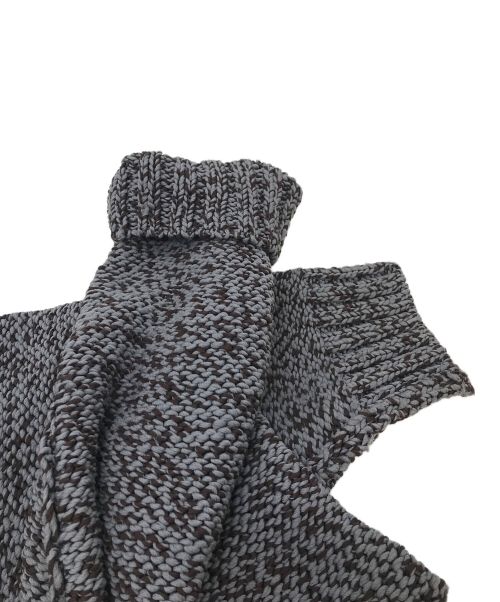 N.HOOLYWOOD（エヌ ハリウッド）N.HOOLYWOOD (エヌ ハリウッド) コンパイル クルーネック ニットCOMPILE CREWNECK KNIT グレー×パープル サイズ:Lの古着・服飾アイテム