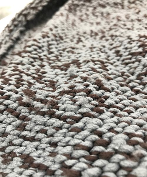 N.HOOLYWOOD（エヌ ハリウッド）N.HOOLYWOOD (エヌ ハリウッド) コンパイル クルーネック ニットCOMPILE CREWNECK KNIT グレー×パープル サイズ:Lの古着・服飾アイテム