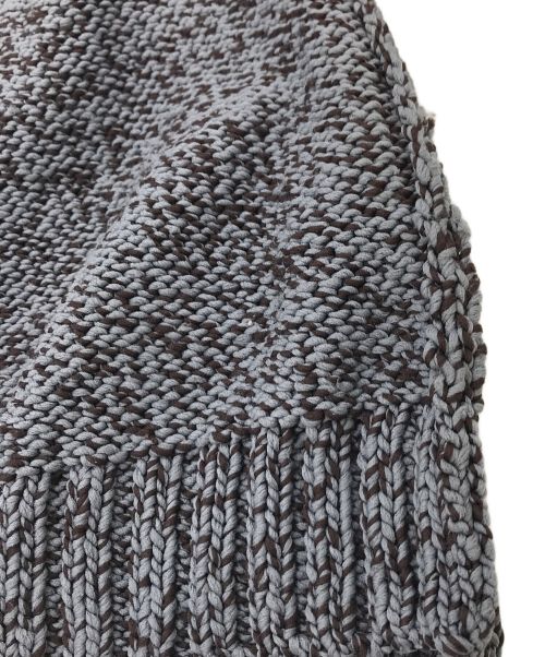 N.HOOLYWOOD（エヌ ハリウッド）N.HOOLYWOOD (エヌ ハリウッド) コンパイル クルーネック ニットCOMPILE CREWNECK KNIT グレー×パープル サイズ:Lの古着・服飾アイテム