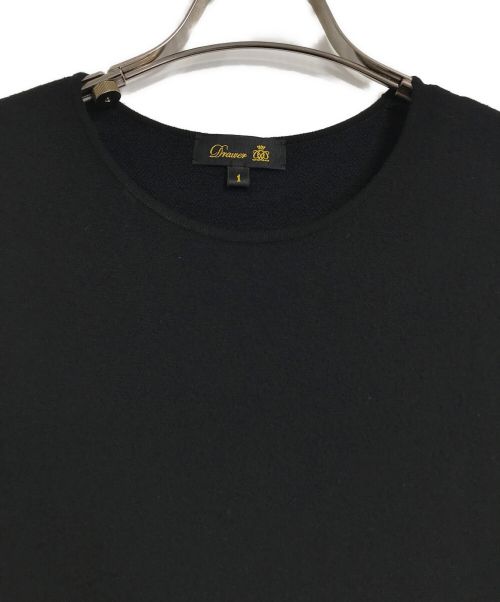 DRAWER（ドゥロワー）DRAWER (ドゥロワー) 16Gブラックニットワンピース　Black knit one-piece  半袖ワンピース　S/S ブラック サイズ:1の古着・服飾アイテム
