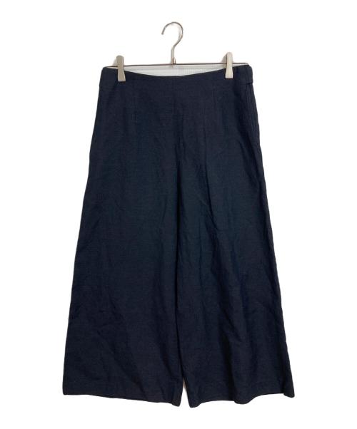 MARGARET HOWELL（マーガレットハウエル）MARGARET HOWELL (マーガレットハウエル) FOX BROTHERS生地ウールワイドパンツ ネイビー サイズ:2の古着・服飾アイテム