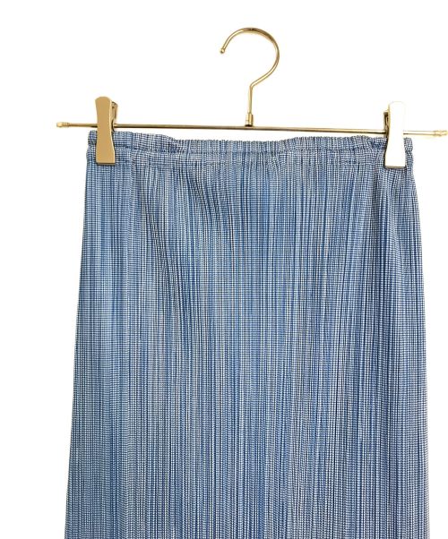 PLEATS PLEASE（プリーツプリーズ）PLEATS PLEASE (プリーツプリーズ) プリーツスカート　PLEATS PLEASE プリーツプリーズ　ブルー×ホワイト　サイズ2  ブルー×ホワイト サイズ:2の古着・服飾アイテム