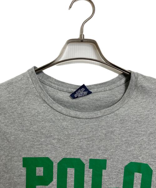 POLO RALPH LAUREN（ポロ・ラルフローレン）POLO RALPH LAUREN (ポロ・ラルフローレン) POLOロゴTシャツ　半袖カットソー　Tシャツ　Tee グレー×グリーン サイズ:Sの古着・服飾アイテム