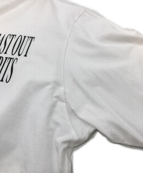 Stockholm Surfboard Club（ストックホルム サーフボード クラブ）Stockholm Surfboard Club 両面プリント オーガニックコットン クルーネックTシャツ　Stockholm Surfboard Club ストックホルムサーフボードクラブ　白Tシャツ　XL ホワイト サイズ:XLの古着・服飾アイテム