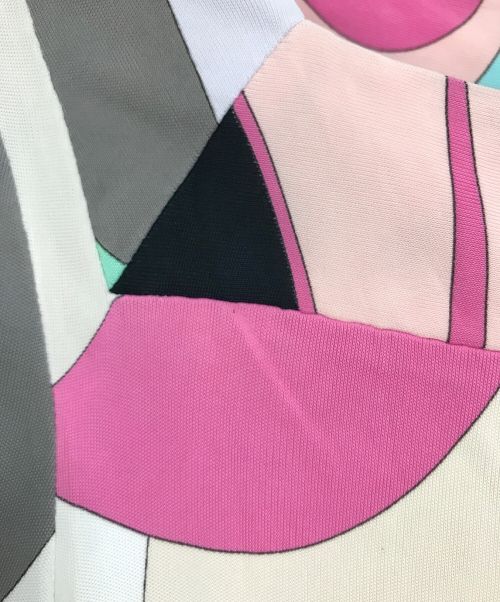 Emilio Pucci（エミリオ プッチ）Emilio Pucci (エミリオ プッチ) 総柄ワンピース　レーヨンワンピース　ロングワンピース マルチカラー サイズ:38の古着・服飾アイテム