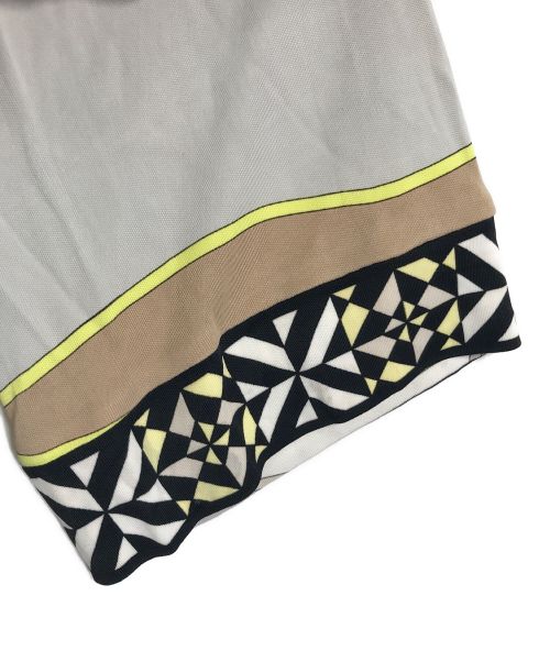 Emilio Pucci（エミリオ プッチ）Emilio Pucci (エミリオ プッチ) 総柄ワンピース　レーヨンワンピース　ロングワンピース イエロー サイズ:38の古着・服飾アイテム