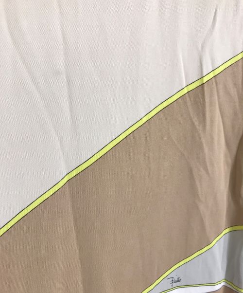 Emilio Pucci（エミリオ プッチ）Emilio Pucci (エミリオ プッチ) 総柄ワンピース　レーヨンワンピース　ロングワンピース イエロー サイズ:38の古着・服飾アイテム