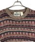 WOOLRICH (ウールリッチ) 【古着】70’Sヴィンテージハンドニット　3Dニット　総柄　ビッグニット　70年代 ブラウン サイズ:XL：4500円