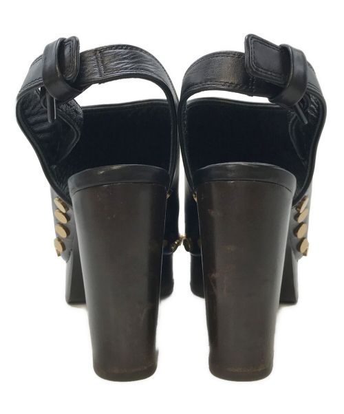 Pippichic（ピッピシック）Pippichic (ピッピシック) ボリュームソールサボサンダル/厚底サンダル ブラック サイズ:36  1/2の古着・服飾アイテム