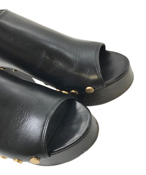 Pippichic（ピッピシック）Pippichic (ピッピシック) ボリュームソールサボサンダル/厚底サンダル ブラック サイズ:36  1/2の古着・服飾アイテム