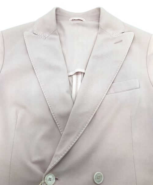 CIRCOLO 1901（チルコロ1901）CIRCOLO 1901 (チルコロ1901) ピークトラベルジャケット/ダブルブレスト テーラードジャケット/ダブルジャケット/tailored jacket ピンク サイズ:46の古着・服飾アイテム