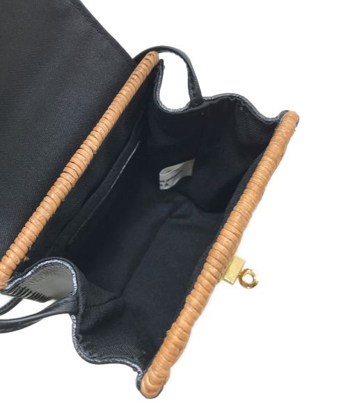 The Bagmati（ザバグマティ）The Bagmati (ザバグマティ) スクエアカゴミニショルダーバッグ/カゴバック/ミニショルダーバック ブラウン×ブラック サイズ:実寸参照の古着・服飾アイテム