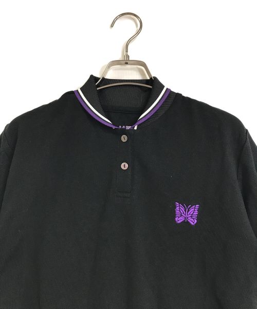 TW 亘つぐみ（トゥ）TW 亘つぐみ (トゥ) Needles (ニードルズ) 刺繍パピヨンロゴポロシャツボディースーツ/SS/ Polo Bodysuit ブラック サイズ:Mの古着・服飾アイテム