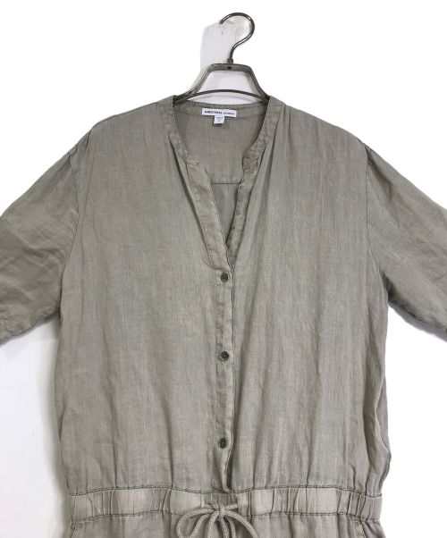 JAMES PERSE（ジェームスパース）JAMES PERSE (ジェームスパース) ライトウェイトリネン ジャンプスーツ/Coveralls ベージュ サイズ:Mの古着・服飾アイテム