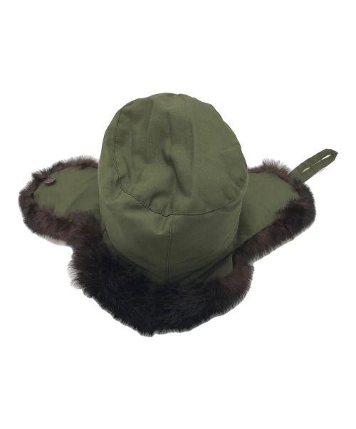 KARA（カラ）KARA (カラ) 【OLD】ミンクファーヴィンテージフライトキャップ ロシア軍 オリーブ サイズ:実寸参照の古着・服飾アイテム