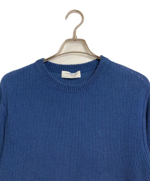 TOMORROW LAND（トゥモローランド）TOMORROW LAND (トゥモローランド) MERINO BASIC CREW NECK  KNIT 長袖ニット クルーネック ロングスリーブ ブルー サイズ:Sの古着・服飾アイテム