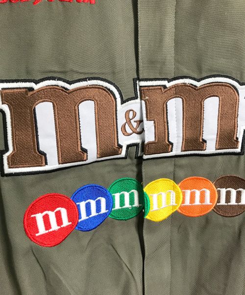 JH Design（ジェイエイチデザイン）JH Design (ジェイエイチデザイン) 【古着】M&MS 90’Sレーシングジャケット　90年代　企業ロゴ　刺繍ジャケット　Racing jacket オリーブ サイズ:Lの古着・服飾アイテム