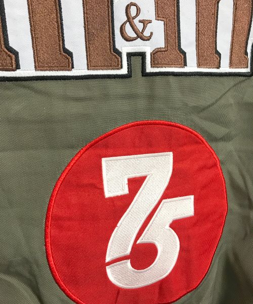 JH Design（ジェイエイチデザイン）JH Design (ジェイエイチデザイン) 【古着】M&MS 90’Sレーシングジャケット　90年代　企業ロゴ　刺繍ジャケット　Racing jacket オリーブ サイズ:Lの古着・服飾アイテム