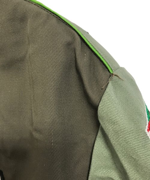 JH Design（ジェイエイチデザイン）JH Design (ジェイエイチデザイン) 【古着】M&MS 90’Sレーシングジャケット　90年代　企業ロゴ　刺繍ジャケット　Racing jacket オリーブ サイズ:Lの古着・服飾アイテム