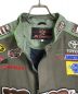 JH Design (ジェイエイチデザイン) 【古着】M&MS 90’Sレーシングジャケット　90年代　企業ロゴ　刺繍ジャケット　Racing jacket オリーブ サイズ:L：10000円