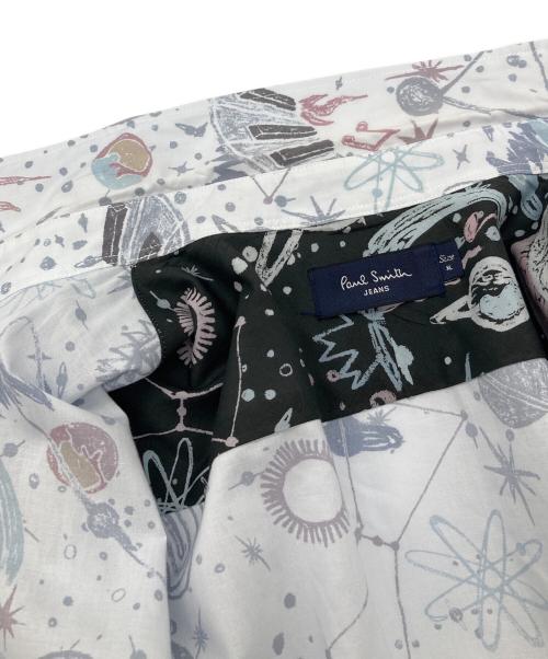 Paul Smith JEANS（ポールスミス ジーンズ）Paul Smith JEANS (ポールスミス ジーンズ) 半袖シャツ 宇宙柄　総柄 スカイブルー サイズ:XLの古着・服飾アイテム