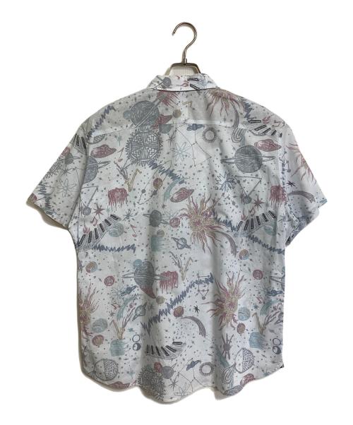 Paul Smith JEANS（ポールスミス ジーンズ）Paul Smith JEANS (ポールスミス ジーンズ) 半袖シャツ 宇宙柄　総柄 スカイブルー サイズ:XLの古着・服飾アイテム
