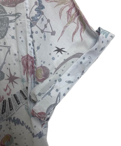 Paul Smith JEANS（ポールスミス ジーンズ）Paul Smith JEANS (ポールスミス ジーンズ) 半袖シャツ 宇宙柄　総柄 スカイブルー サイズ:XLの古着・服飾アイテム