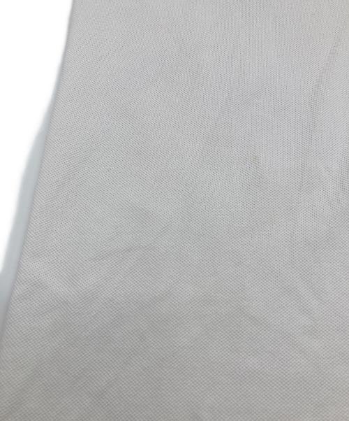 LACOSTE（ラコステ）LACOSTE (ラコステ) ボディーサイズボーダーBIGポロシャツ ホワイト×ネイビー サイズ:Lの古着・服飾アイテム