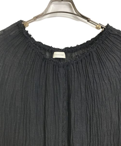 By Malene Birger（バイマレーネビルガー）BY MALENE BIRGER (バイマレーネビルガー) 楊柳フレアロングスリーブマキシドレス リネン混　ロングワンピース　マキシワンピース　リネンワンピース ブラック サイズ:34の古着・服飾アイテム