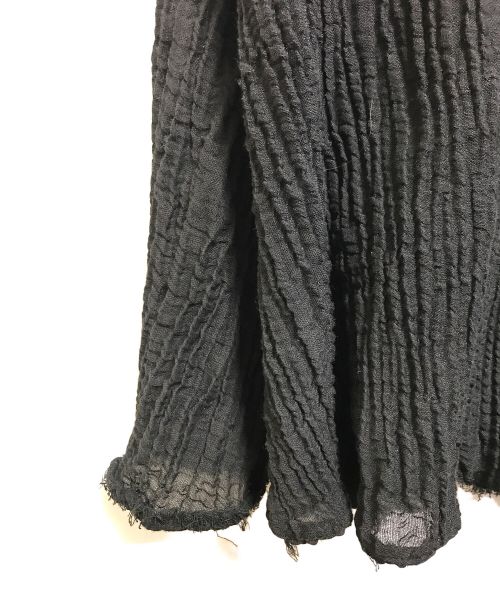 By Malene Birger（バイマレーネビルガー）BY MALENE BIRGER (バイマレーネビルガー) 楊柳フレアロングスリーブマキシドレス リネン混　ロングワンピース　マキシワンピース　リネンワンピース ブラック サイズ:34の古着・服飾アイテム