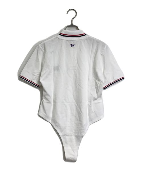 TW（トゥ）TW (トゥ) Needles (ニードルズ) 刺繍パピヨンロゴポロシャツボディースーツ ホワイト サイズ:Sの古着・服飾アイテム