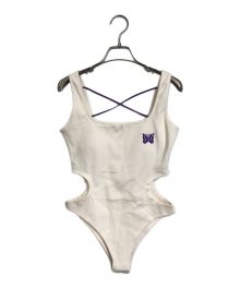 TW×Needles（トゥ×ニードルズ）の古着「刺繍パピヨンサイドカットタンクトップボディースーツ Side Cut Rib Bodysuit」｜ホワイト