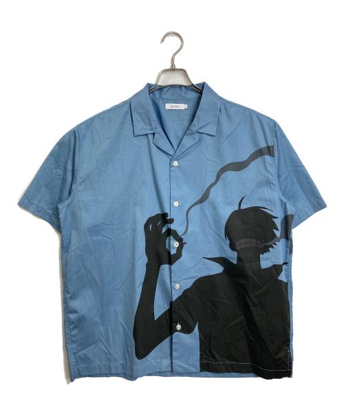 graniph（グラニフ）graniph (グラニフ) ONE PIECE (ワンピース) オープンカラーシャツ　ワンピース　サンジ　半袖シャツ スカイブルー サイズ:Lの古着・服飾アイテム