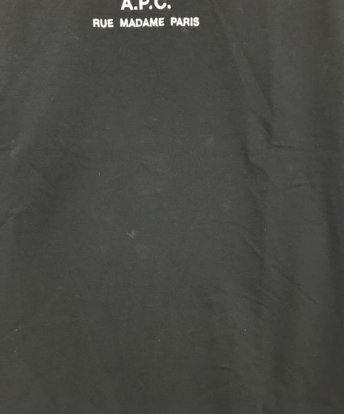 A.P.C.（アーペーセー）A.P.C. (アーペーセー) HOMME S/S TEE ロゴ刺繍Tシャツ　A.P.C アーペーセー　トップス　ブラック　黒　XS 25082-1-93310 ブラック サイズ:XSの古着・服飾アイテム