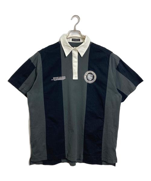 MAISON SPECIAL（メゾンスペシャル）MAISON SPECIAL (メゾンスペシャル) Oversize Rugby Shirt  オーバーサイズラブビーシャツ　半袖シャツ グレー×ブラック サイズ:実寸参照の古着・服飾アイテム