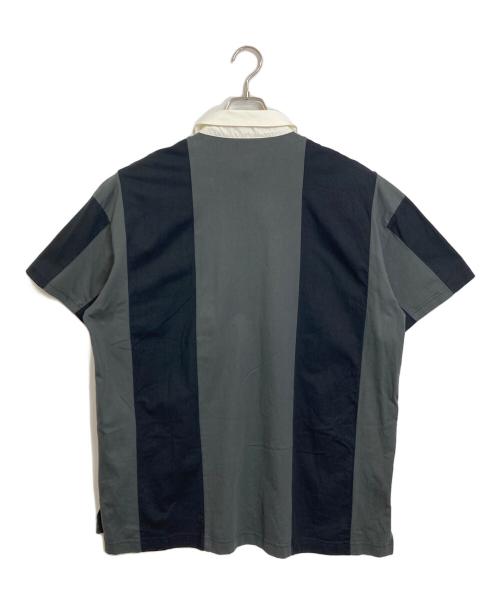 MAISON SPECIAL（メゾンスペシャル）MAISON SPECIAL (メゾンスペシャル) Oversize Rugby Shirt  オーバーサイズラブビーシャツ　半袖シャツ グレー×ブラック サイズ:実寸参照の古着・服飾アイテム