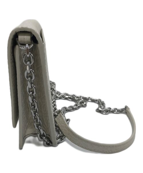 Maison Margiela（メゾンマルジェラ）Maison Margiela (メゾンマルジェラ) 4ステッチ チェーン ウォレット　ウォレットバッグ　ショルダーバッグ ホワイト サイズ:実寸参照の古着・服飾アイテム