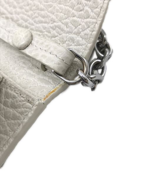 Maison Margiela（メゾンマルジェラ）Maison Margiela (メゾンマルジェラ) 4ステッチ チェーン ウォレット　ウォレットバッグ　ショルダーバッグ ホワイト サイズ:実寸参照の古着・服飾アイテム