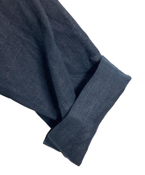 fog linen work（フォグリネンワーク）fog linen work (フォグリネンワーク) リネンローブコート　ロングコート　リネンコート　ロングカーディガン　アウター　ライトアウター　羽織り ネイビー サイズ:実寸参照の古着・服飾アイテム