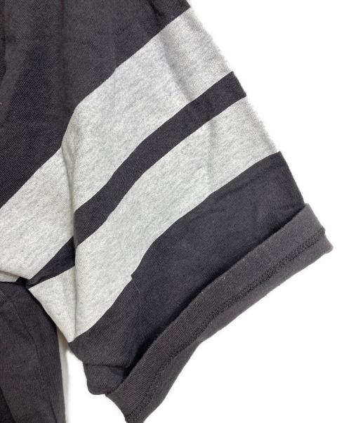 Americana（アメリカーナ）Americana (アメリカーナ) AP STUDIO (エーピーストゥディオ) ボーイフレンド フットボールTシャツ　オーバーサイズ　日本製 グレー サイズ:実寸参照の古着・服飾アイテム