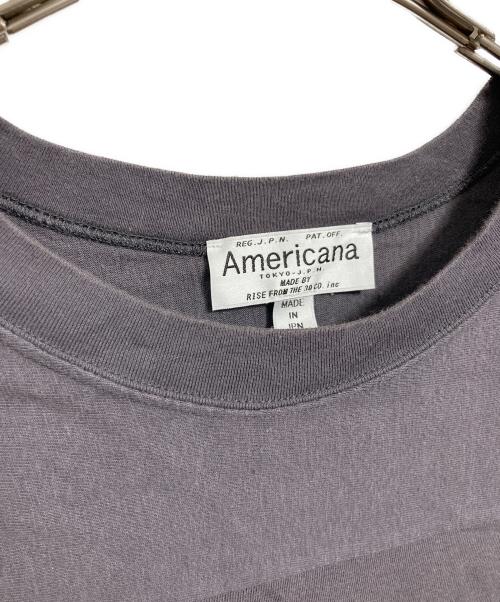 Americana（アメリカーナ）Americana (アメリカーナ) AP STUDIO (エーピーストゥディオ) ボーイフレンド フットボールTシャツ　オーバーサイズ　日本製 グレー サイズ:実寸参照の古着・服飾アイテム