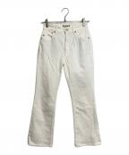 YANUKヤヌーク）の古着「セミフレアカットオフデニム Semi Flare Cut Off White」｜ホワイト