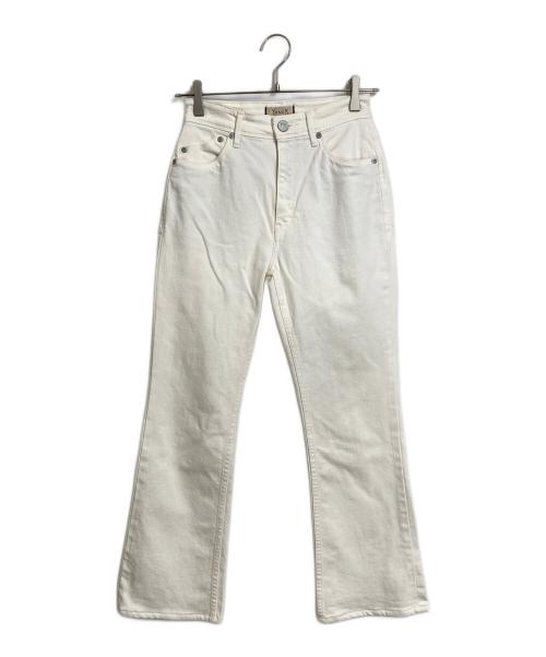 YANUK（ヤヌーク）YANUK (ヤヌーク) セミフレアカットオフデニム Semi Flare Cut Off White ホワイト サイズ:W24の古着・服飾アイテム
