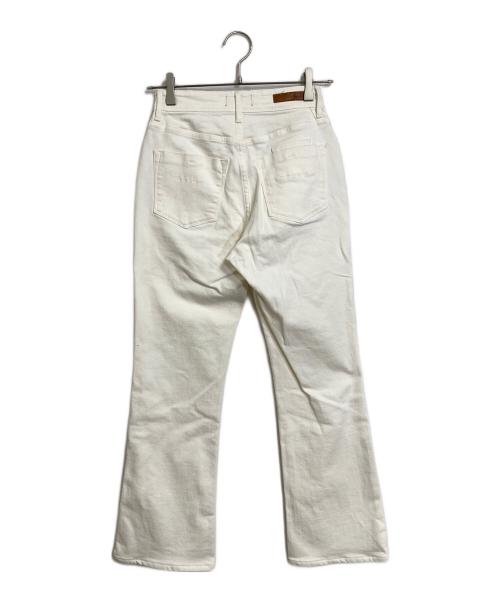 YANUK（ヤヌーク）YANUK (ヤヌーク) セミフレアカットオフデニム Semi Flare Cut Off White ホワイト サイズ:W24の古着・服飾アイテム