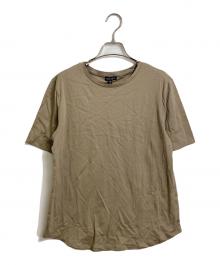 INDIVI（インディヴィ）の古着「裾デザイン大人Tシャツ　コットンTシャツ」｜オリーブ