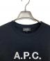 A.P.C. (アーペーセー) HOMME S/S TEE 半袖カットソー　Tシャツ　Tee  ロゴ刺繍　日本製 ブラック サイズ:S：6000円