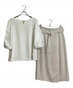 JUSGLITTYジャスグリッティー）の古着「デザインスリーブ配色セットアップ」｜ホワイト