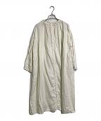 nest Robeネストローブ）の古着「リネンシャーリングネックワンピース」｜アイボリー