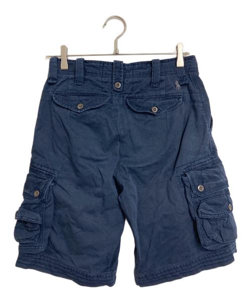 POLO RALPH LAUREN（ポロ・ラルフローレン）POLO RALPH LAUREN (ポロ・ラルフローレン) 6ポケットハーフパンツ ショートカーゴパンツ ジップフライ　ポニー刺繍 ネイビー サイズ:28の古着・服飾アイテム