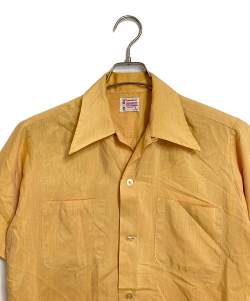 TOWN CRAFT（タウンクラフト）TOWN CRAFT (タウンクラフト) 60’S～70’S半袖ボックスシャツ PENN-PRESTタグ　６０年代　70年代 イエロー サイズ:Sの古着・服飾アイテム